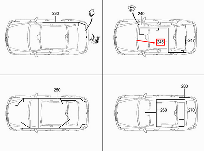 new mercedes-benz s w222 communication wiring harness a2225408104 original