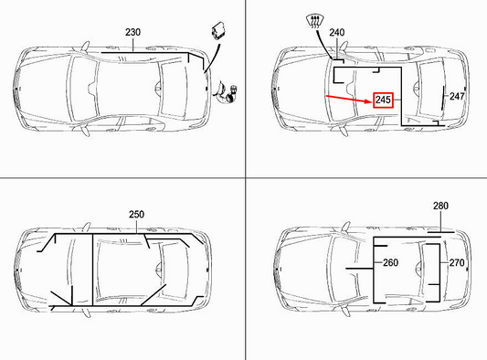 new mercedes-benz s w222 communication wiring harness a2225408104 original