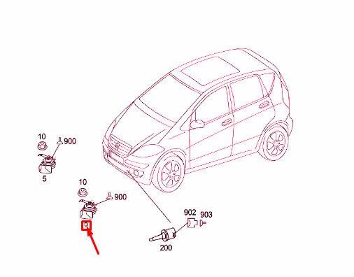 NEW MERCEDES-BENZ A W169 FRONT LEFT FANFARE HORN A0065427820 ORIGINAL