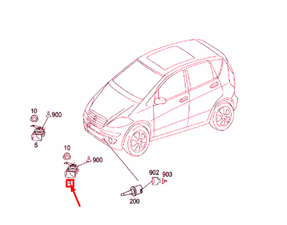NEW MERCEDES-BENZ A W169 FRONT LEFT FANFARE HORN A0065427820 ORIGINAL