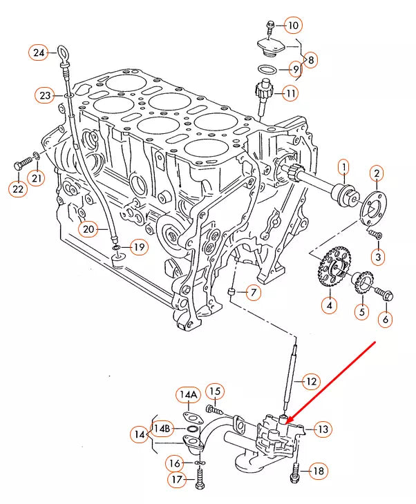 NEW AUDI TT 8N OIL PUMP 021115105B ORIGINAL