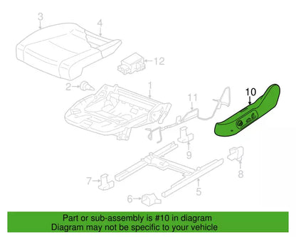 NEW VOLKSWAGEN CC Passat 4Motion seat frame trim  3C8881313B3G4 ORIGINAL