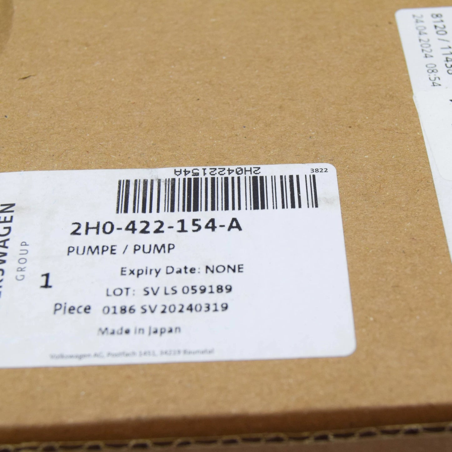 NEW VW TRANSPORTER VI T6 POWER STEERING VANE PUMP 2H0422154A ORIGINAL