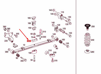 NEW MERCEDES-BENZ SPRINTER 906 REAR SPRING PLATE A9063250254 ORIGINAL