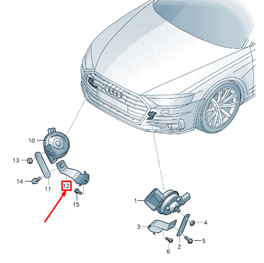 NEW AUDI A8 4N SIGNAL HORN SPRING SHACKLE 4N0951230 ORIGINAL