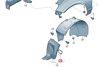 new volkswagen touareg 7p5 right wheel housing liner cover 7p6805414 original