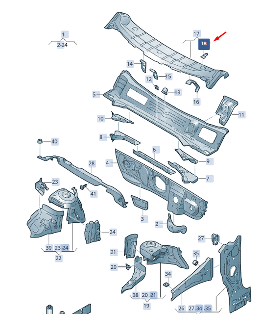 new skoda kamiq nw4 front panel upper reinforcement bracket 654805217 original