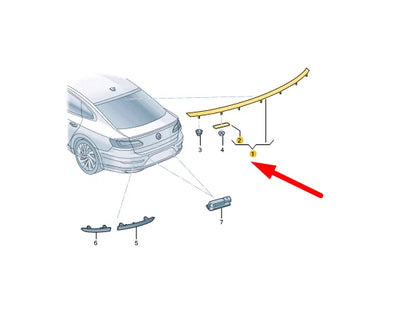 NEW VOLKSWAGEN ARTEON 3H7 ADDITIONAL BRAKE LAMP 3G8945087A ORIGINAL