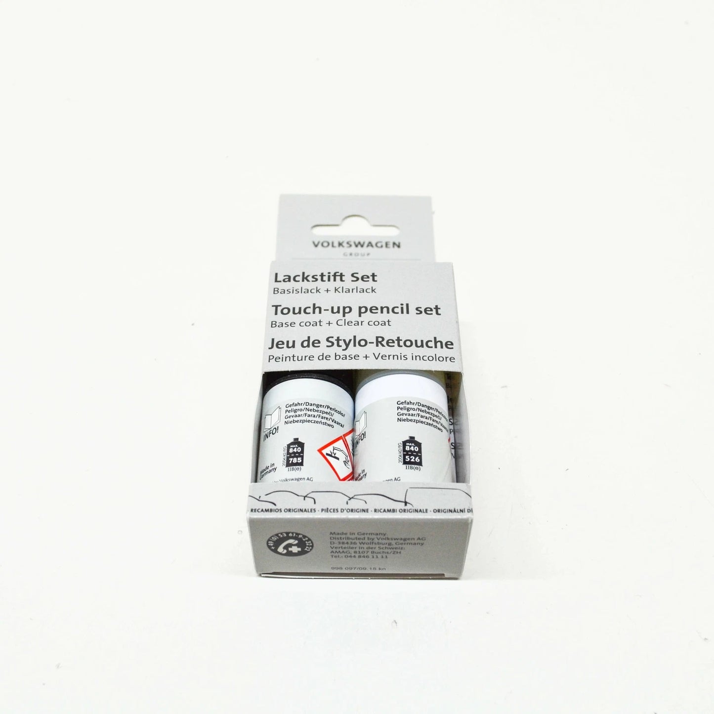 NEW VW AUDI METALLIC GLACIER WHITE TOUCH-UP PAINT SET LST0M2S9R ORIGINAL