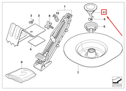 NEW BMW 3 E46 TRUNK SPARE TIRE RETAINING BOLT PAD 51471944899 1944899 ORIGINAL