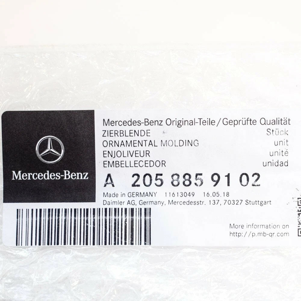 NEW MERCEDES-BENZ C FRONT BUMPER AMG TRIM W205 A2058859102 ORIGINAL