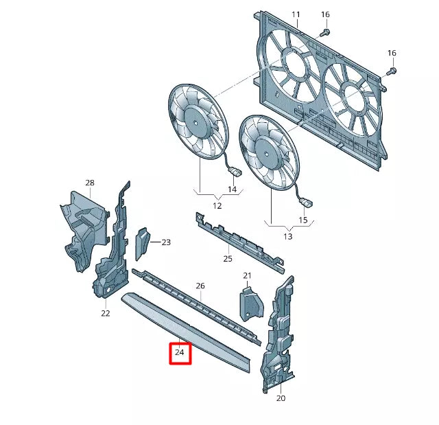 NEW AUDI RS4 B9 FRONT LOWER AIR DUCT 8W6121292C ORIGINAL