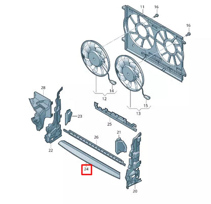 NEW AUDI RS4 B9 FRONT LOWER AIR DUCT 8W6121292C ORIGINAL