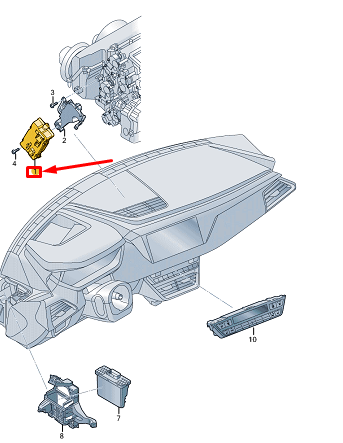 new audi e-tron gt air conditioning control unit 4j3907040 original
