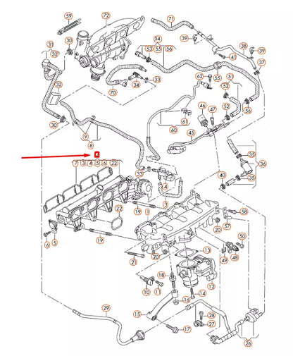 NEW AUDI Q5 8R ENGINE INTAKE MANIFOLD 06H133209G ORIGINAL