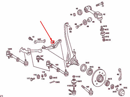 NEW MERCEDES-BENZ S W116 FRONT LEFT STEERING ARM A1163321620 ORIGINAL