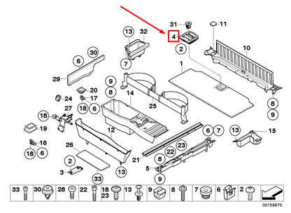 NEW BMW X5 E70 REAR CARGO HANDLE COVER 9120284 51479120284 ORIGINAL