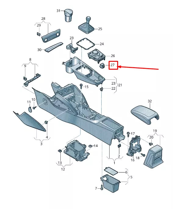 NEW AUDI Q2 GA COIN HOLDER TRIM 81C858323A 6PS 81C858323A6PS ORIGINAL