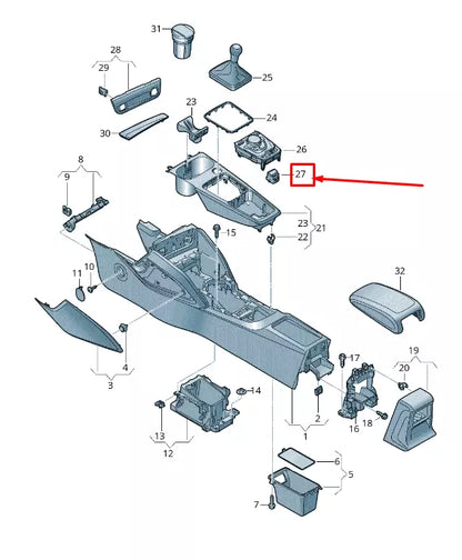 NEW AUDI Q2 GA COIN HOLDER TRIM 81C858323A 6PS 81C858323A6PS ORIGINAL