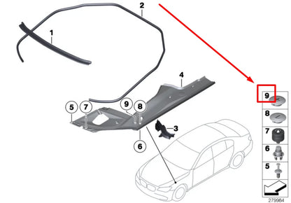 NEW BMW 7 F01, F02 HOOD COVER 51767321417 7321417 ORIGINAL
