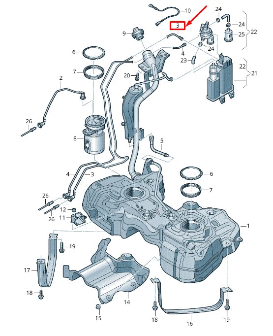 NEW AUDI Q3 8U ENGINE BREATHER LINE 5N0201160J ORIGINAL