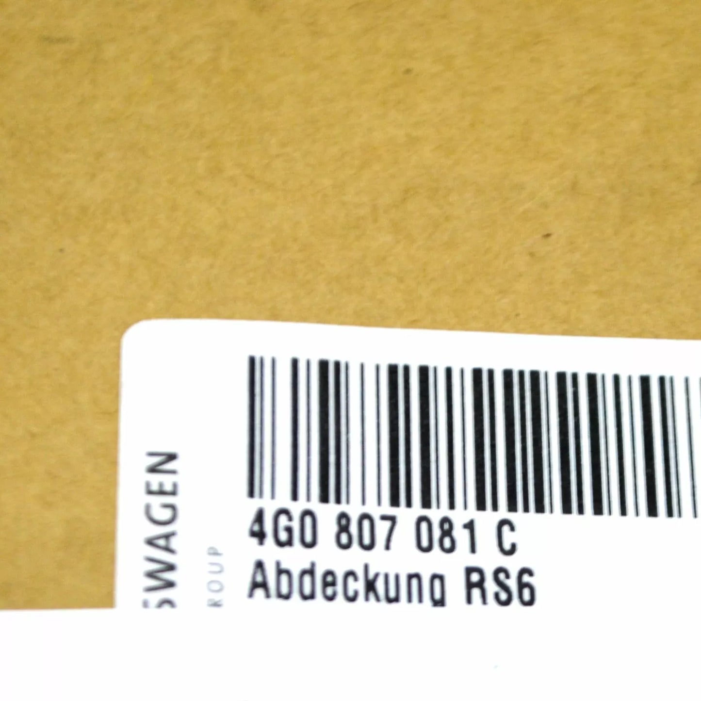 NEW AUDI RS6 4G C7 FRONT UPPER RADIATOR FRAME PLASTIC TRIM 4G0807081C