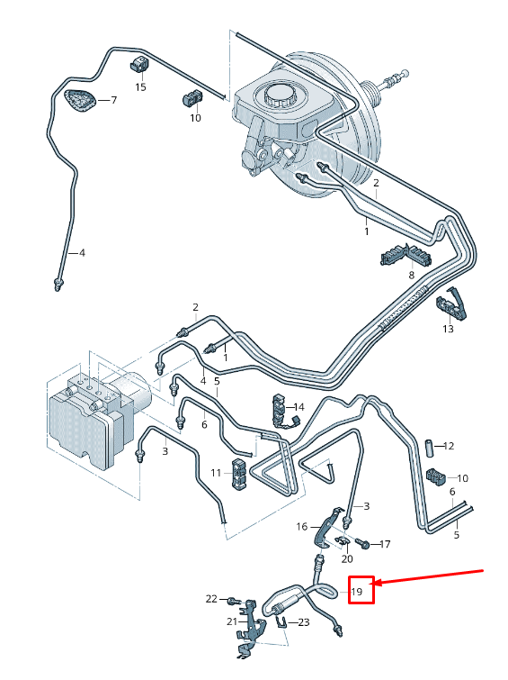new audi q5 fy front left brake hose 80a611707b original