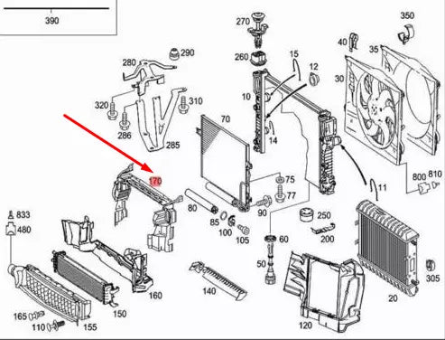 NEW MERCEDES-BENZ E-CLASS W211 AIR BAFFLE A2115001416