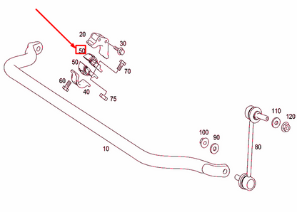 NEW MERCEDES-BENZ R W251 FRONT TORSION BAR RUBBER BUSHING A2513230885 ORIGINAL