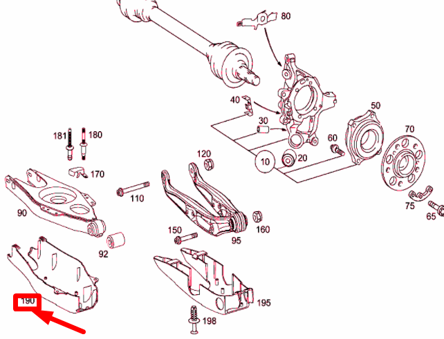 NEW MERCEDES-BENZ E W211 REAR LOWER CONTROL ARM COVER A2113520388 ORIGINAL