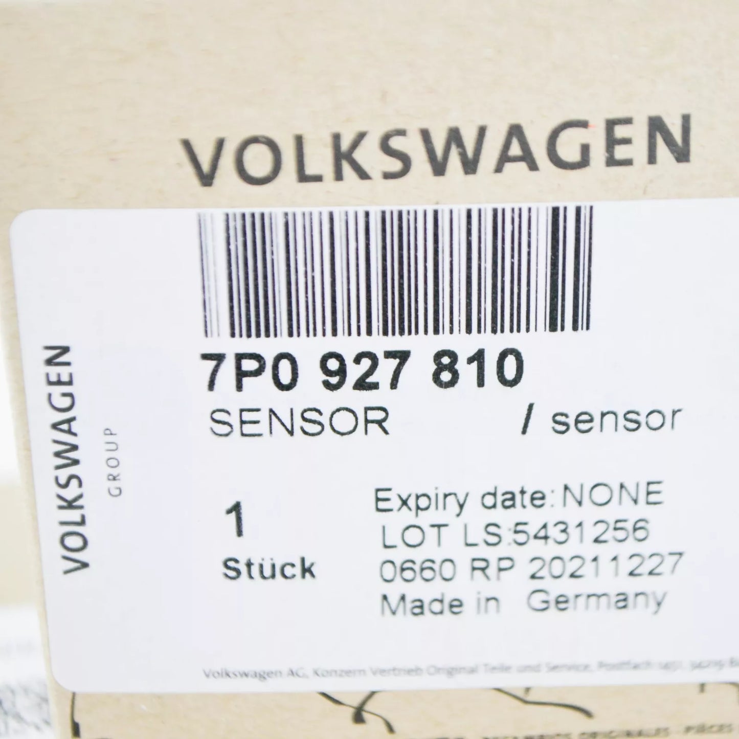 NEW VW TOUAREG 7P VEHICLE SPEED SENSOR 7P0927810