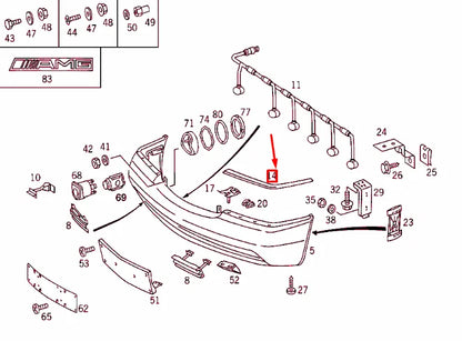 NEW MB S W140 FRONT BUMPER PANELLING RIGHT BAFFLE PLATE A1408801436