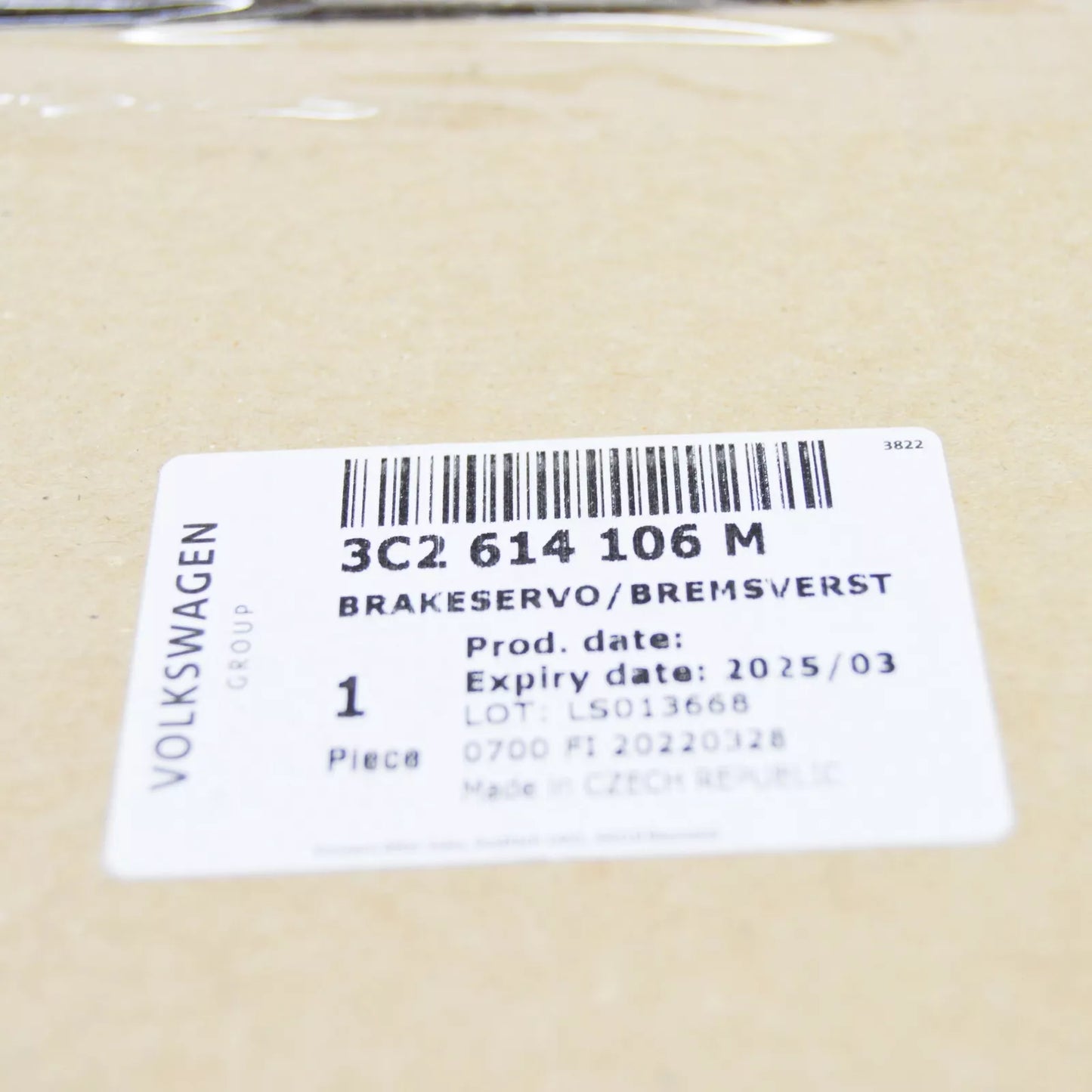 NEW VW CC 35 BRAKE SERVO RHD 3C2614106M ORIGINAL