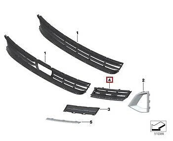 NEW BMW 5 G30 FRONT LEFT GRILL 51139498599 9498599 ORIGINAL