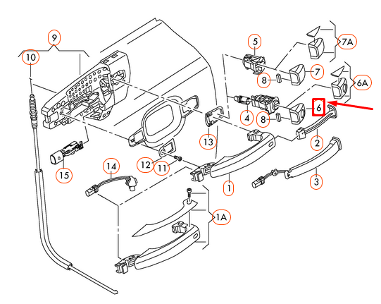 new audi a8 d4 front left door handle cover cap lhd 4h1837879gru original