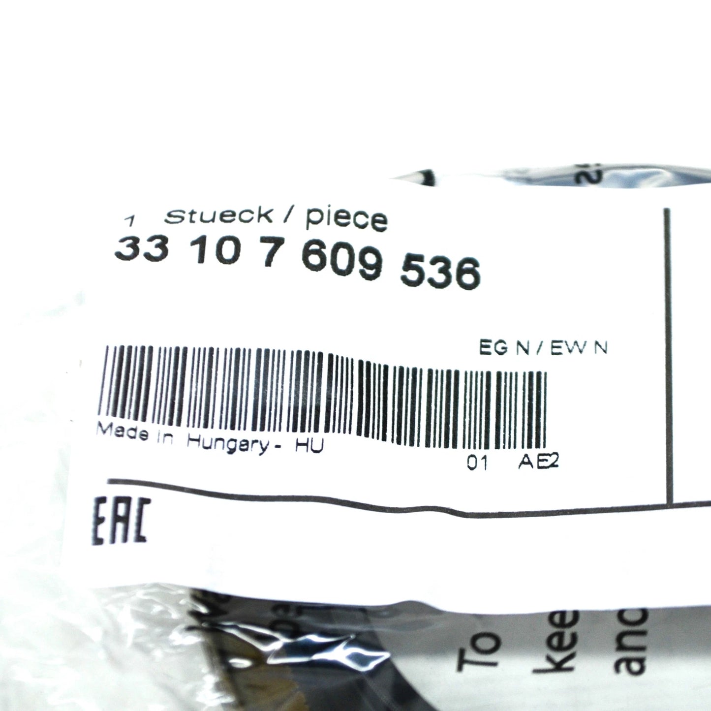 NEW BMW 1 F21 REAR DIFFERENTIAL PINION SHAFT SEAL 33107609536 ORIGINAL