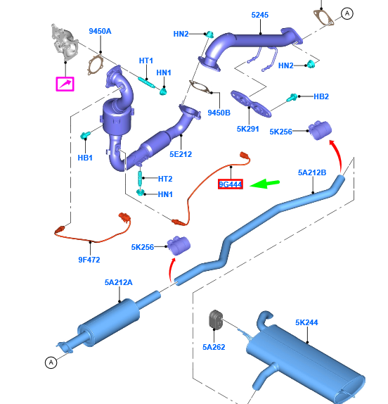 new ford mondeo mk5 exhaust gas oxygen sensor 1836295 cv61-9g444-ac original