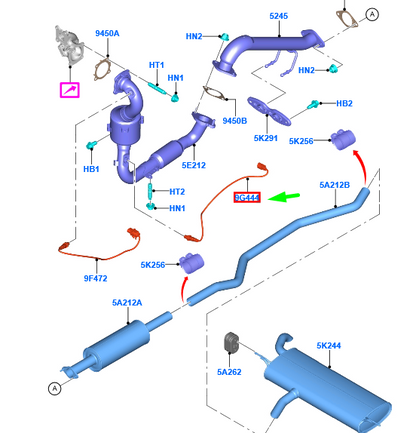new ford mondeo mk5 exhaust gas oxygen sensor 1836295 cv61-9g444-ac original