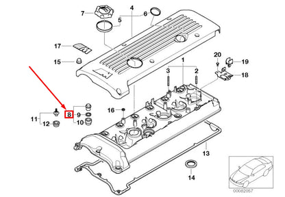 NEW BMW 3 CABRIO E46 ENGINE VALVE COVER CAP NUT 11127838075 7838075 ORIGINAL