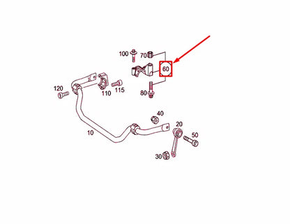NEW MERCEDES-BENZ E W211 FRONT LEFT TORSION BAR BRACKET A2113200542 ORIGINAL