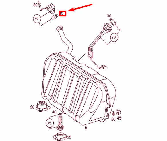 NEW MERCEDES-BENZ CL C215 FUEL TANK FILLER CAP SEAL RING A1684710579 ORIGINAL