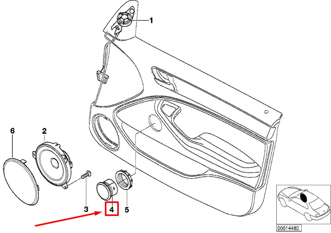 NEW BMW 3 E46 FRONT DOOR MID-RANGE LOUDSPEAKER 8374753 65138374753 ORIGINAL
