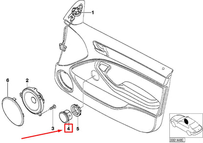 NEW BMW 3 E46 FRONT DOOR MID-RANGE LOUDSPEAKER 8374753 65138374753 ORIGINAL