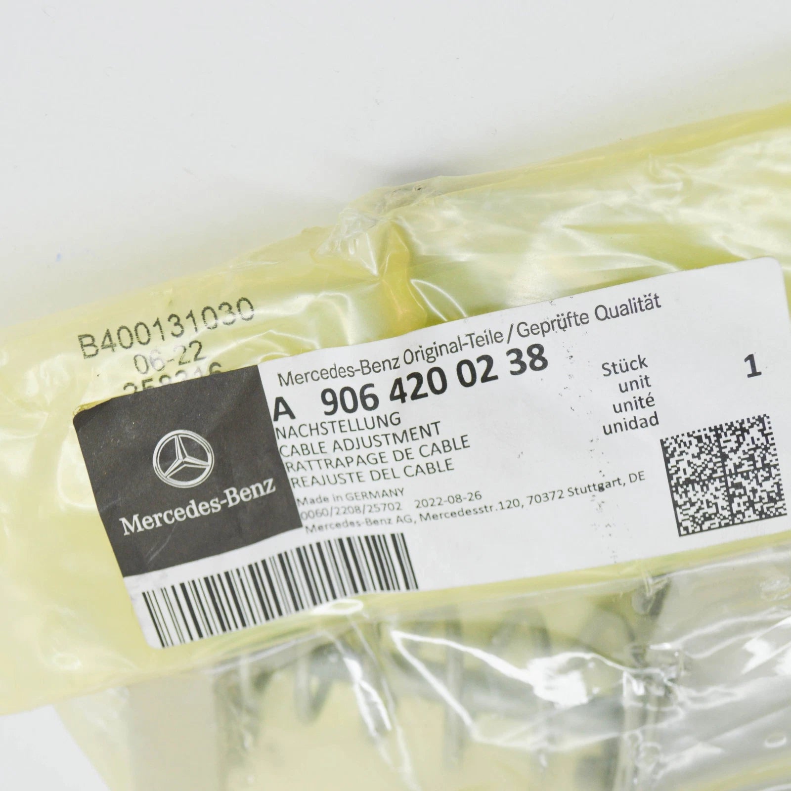 NEW MB SPRINTER W907 HAND BRAKE CABLE ADJUSTMENT A9064200238 ORIGINAL