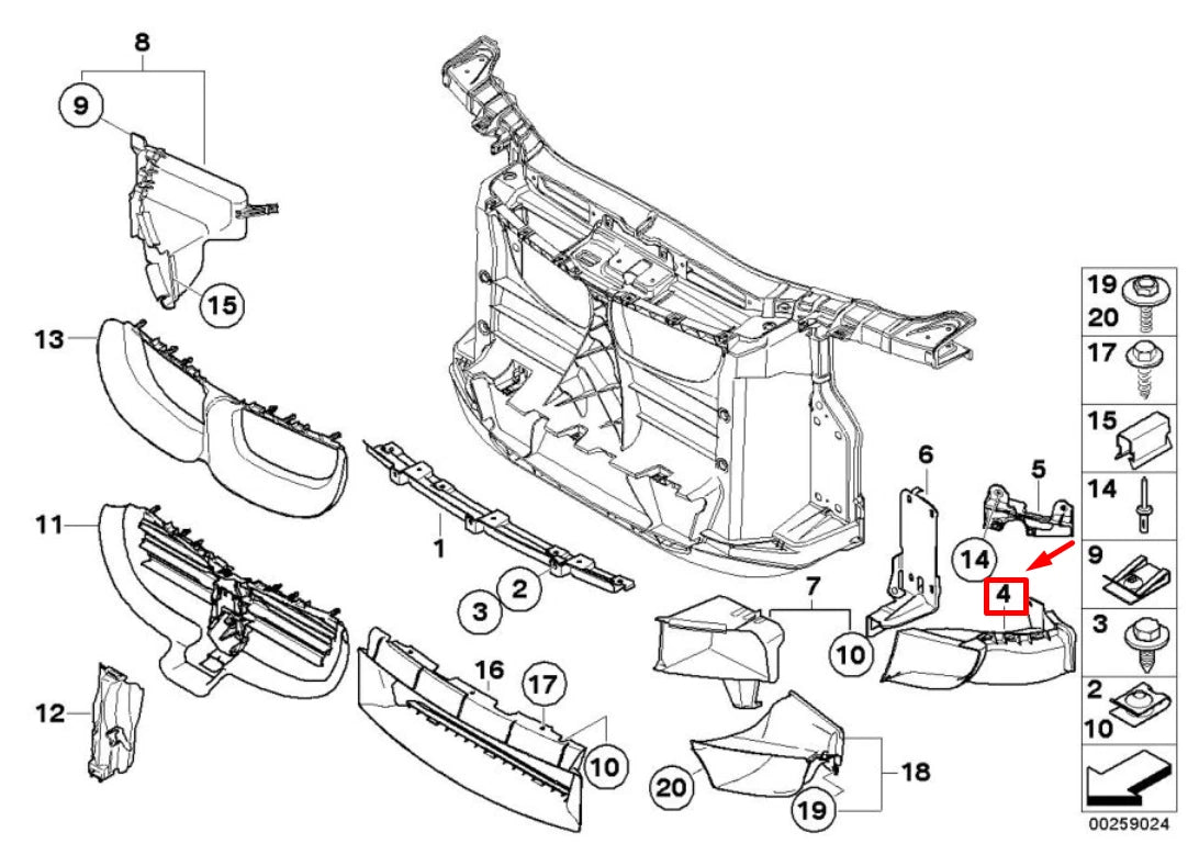 NEW BMW 1 COUPE E82 FRONT LEFT BRAKE AIR DUCT 8046299 51748046299 ORIGINAL