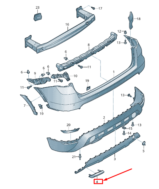 new seat arona kj rear right bumper exhaust trim 6f9807834a2zz original