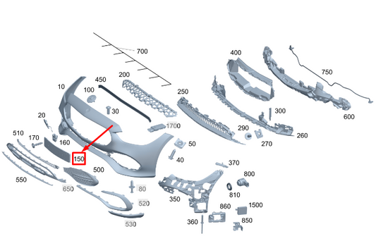 new mercedes-benz c w206 front bumper license plate holder a2068808302 original