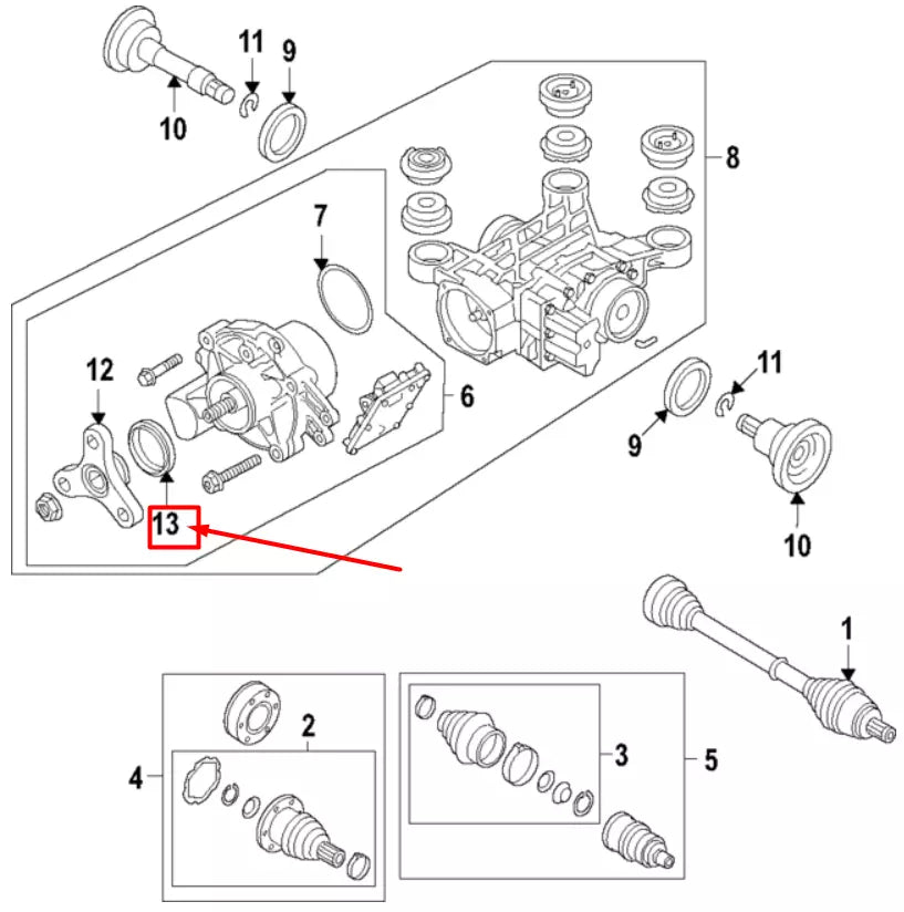 NEW VOLKSWAGEN ARTEON 3H7 RADIAL SHAFT SEAL 5WA525275A