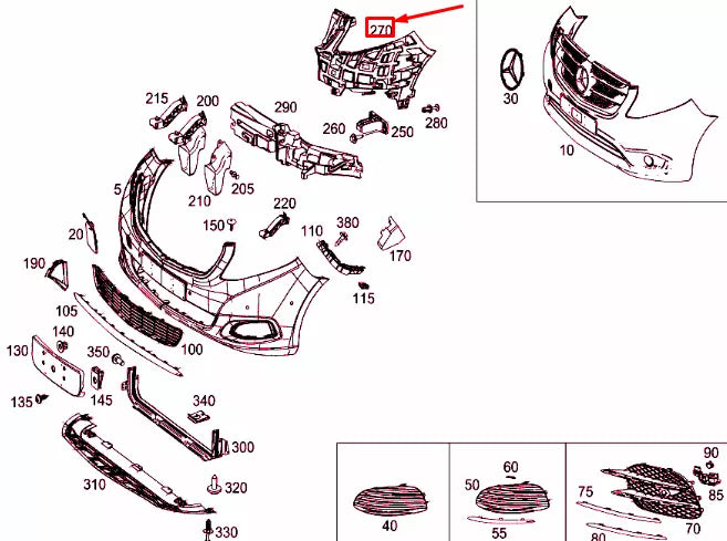 NEW MB VITO W447 FRONT LEFT BUMPER REINFORCEMENT A44788002169051