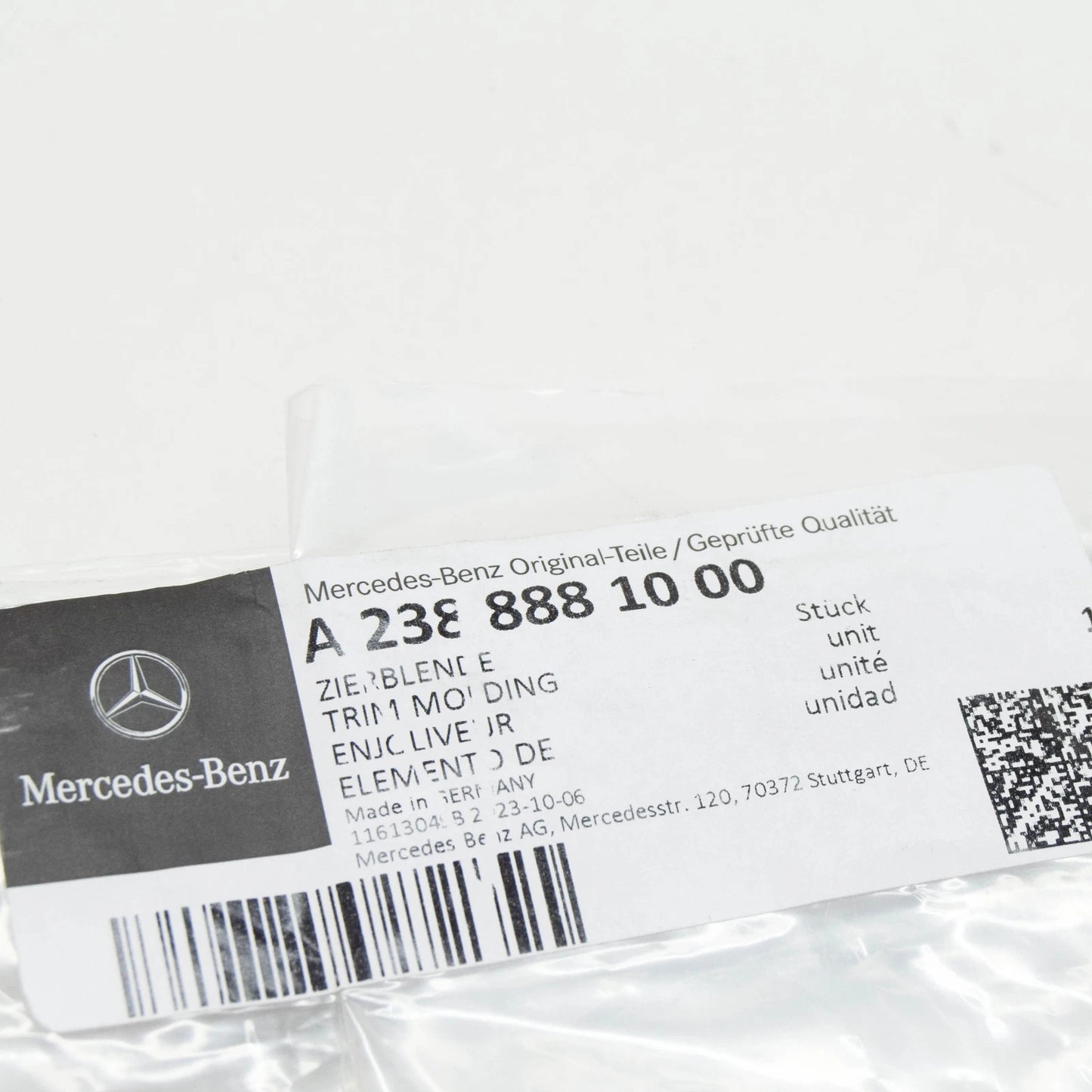 NEW MERCEDES-BENZ E W213 RADIATOR GRILLE RIGHT TRIM MOLDING A2388881000 ORIGINAL